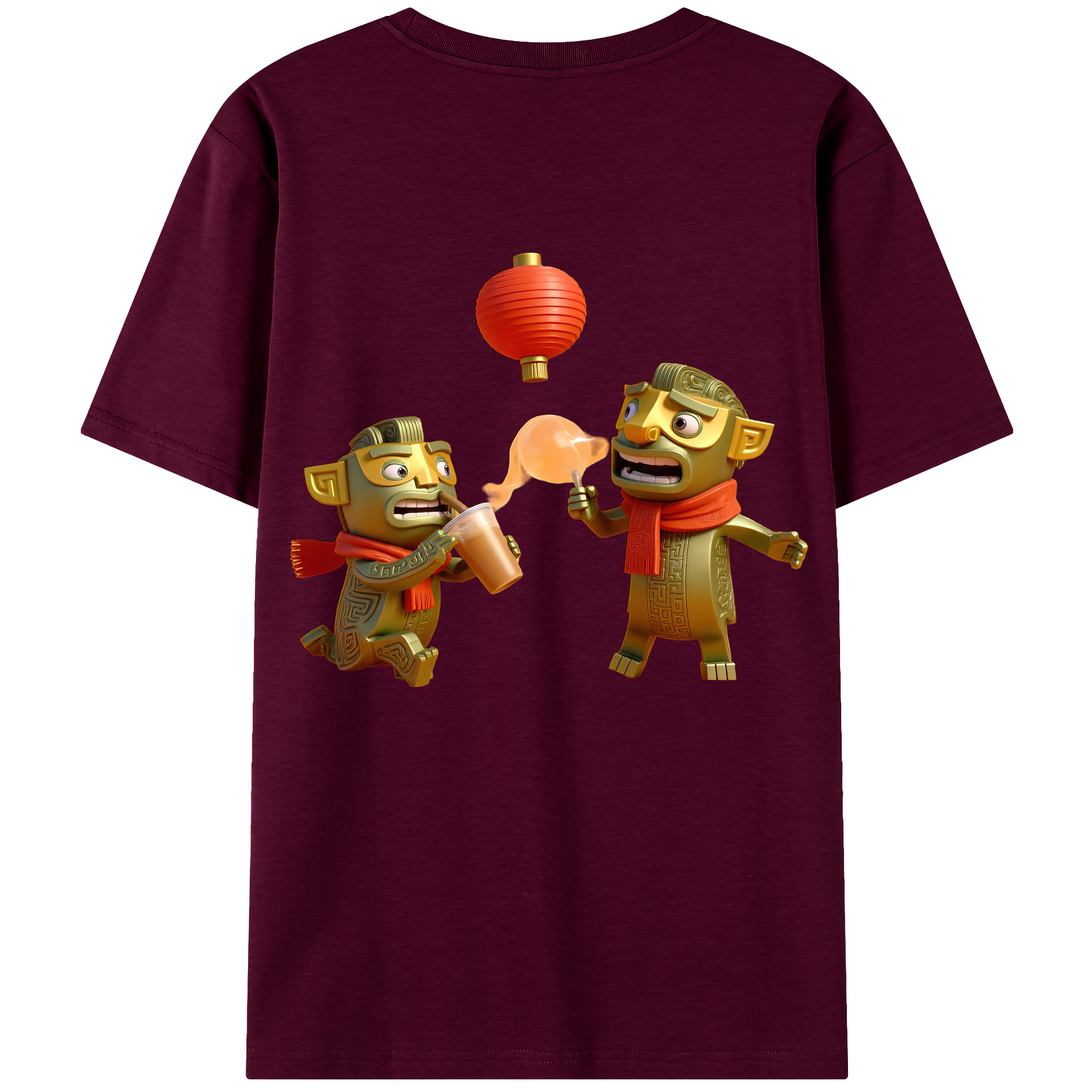（画像用） Ne Zha 2 ナタ 魔童の大暴れ レディース半袖Tシャツ(バックプリント)